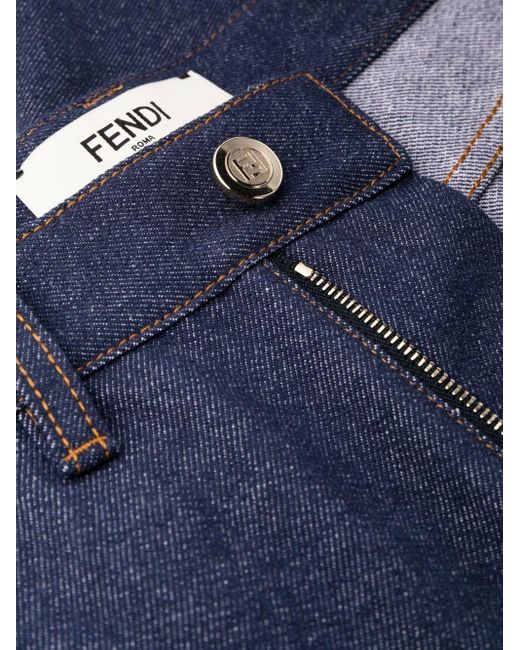 Fendi Blue Tailored Bootcut Jeans