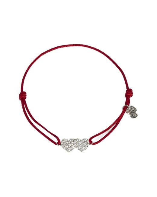 Zadig & Voltaire White Zadig Link Heart Strass Bracelet
