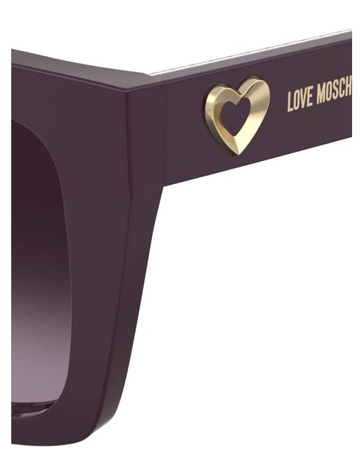 Love Moschino Purple Square-Frame Sunglasses