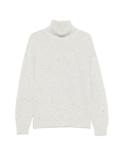 Kangra White Roll-Neck Sweater for men