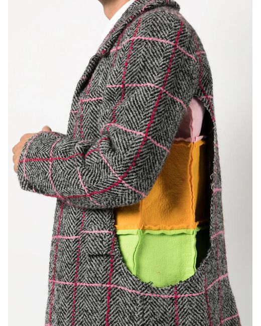 Comme des Garçons Gray Colour-Block Panelled Blazer for men