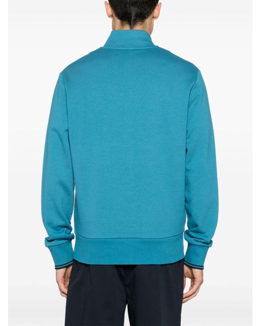 Fred Perry Blue Fp Half Zipper Sweatshirt for men