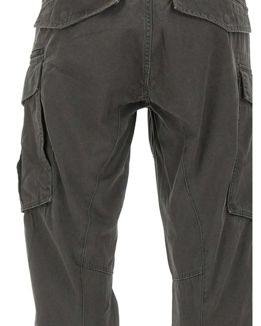 G-Star Gray Rovic Zip 3D Cotton Trousers for men