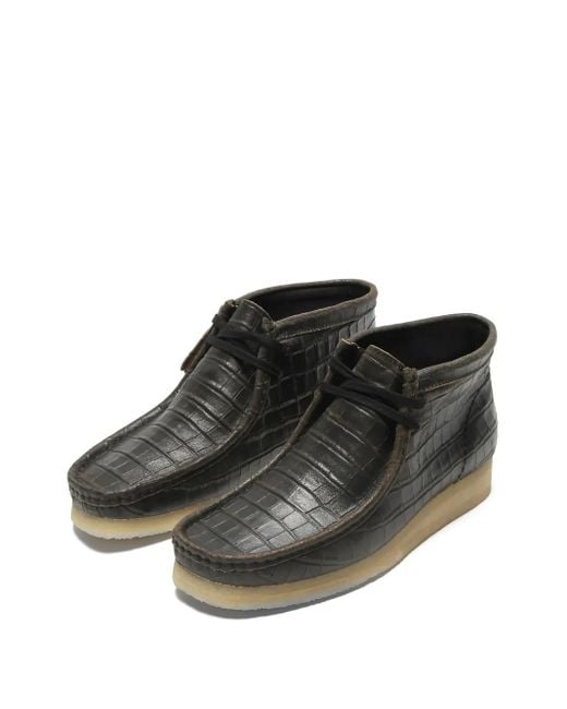 Clarks Black Wallabee Crock" Boots