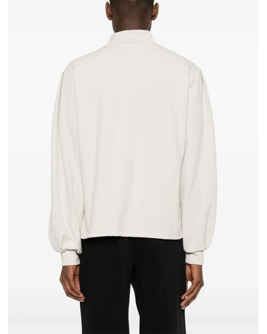 Random Identities White Logo-Embroidered Cotton Sweatshirt for men