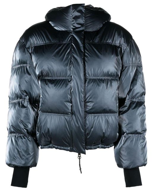 There Was One Blue Zip-Up Hooded Ski Jacket
