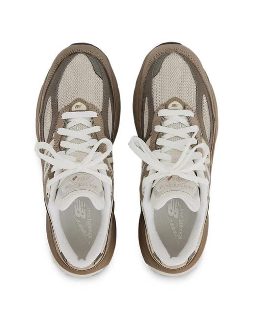New Balance White 990V6 Panelled Sneakers