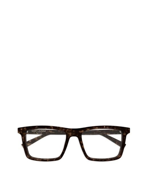 Saint Laurent Eckige Brille in Black für Herren