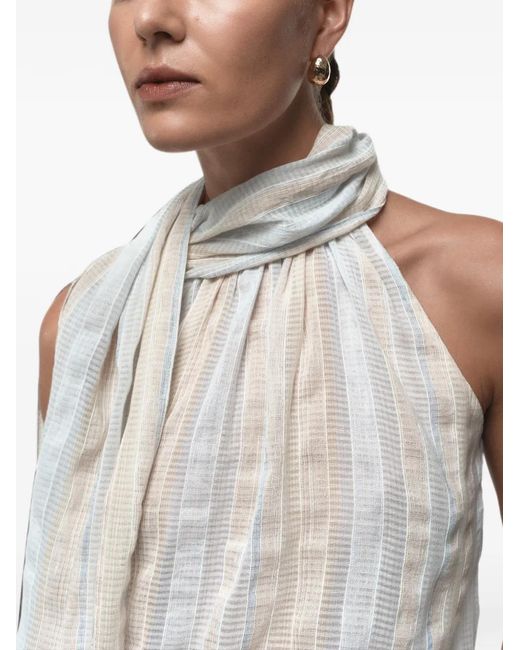 CAYET White Nia Scarf Top