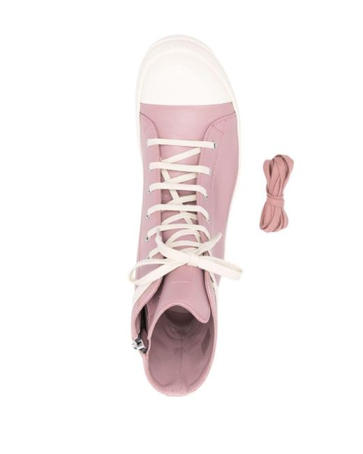 Rick Owens Pink Lido High Top Sneakers for men
