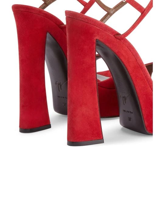 Giuseppe Zanotti Red 145Mm Sylvy Sandals