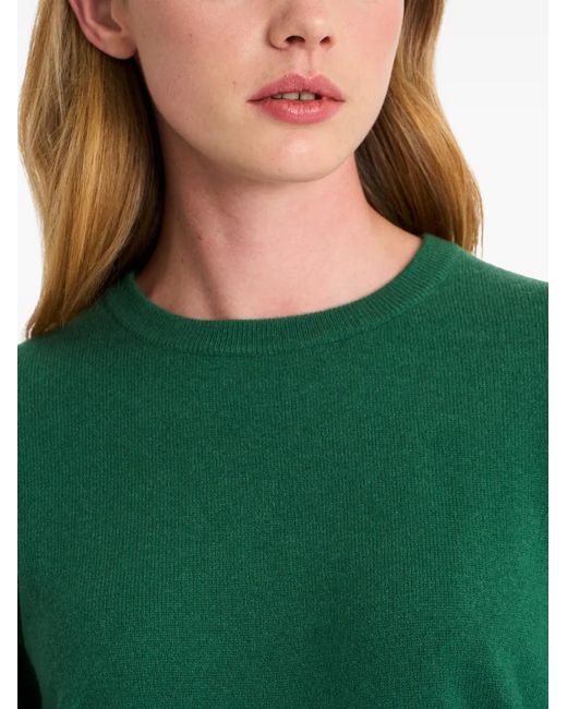 Pringle of Scotland Green Crew-Neck Cashmere Sweater