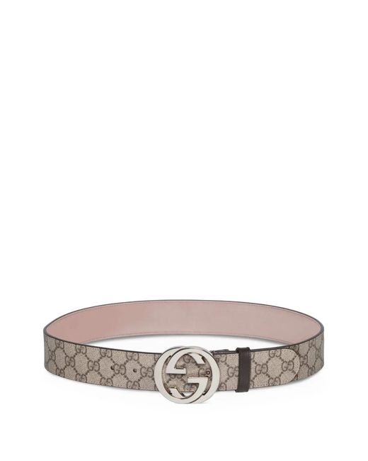 Gucci Gray Gg Motif Belt