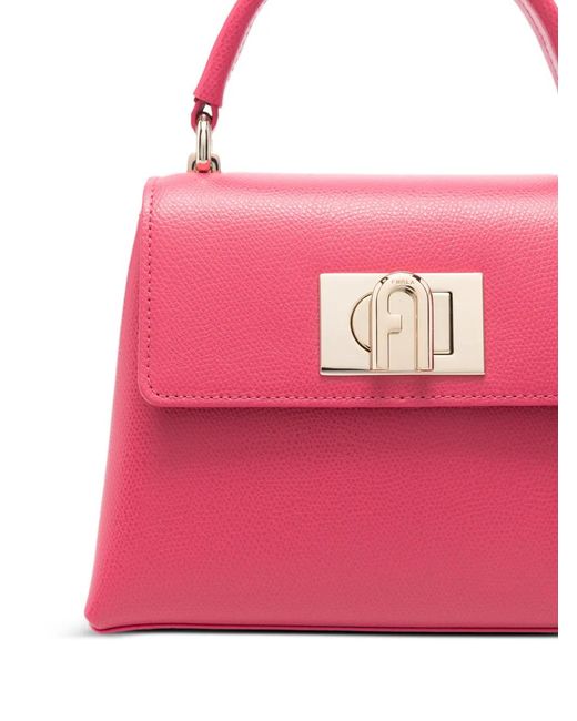 Furla Pink 1927 Top-Handle Lock Detail Mini Bag