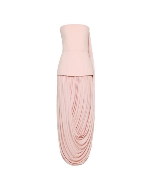 Chats by C.Dam Pink Draped Tube Dress
