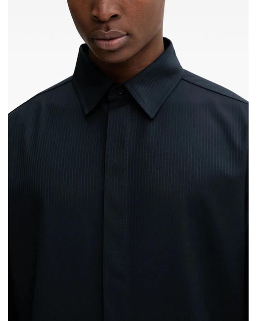 Iceberg Blue Textured Collared Shirt for men