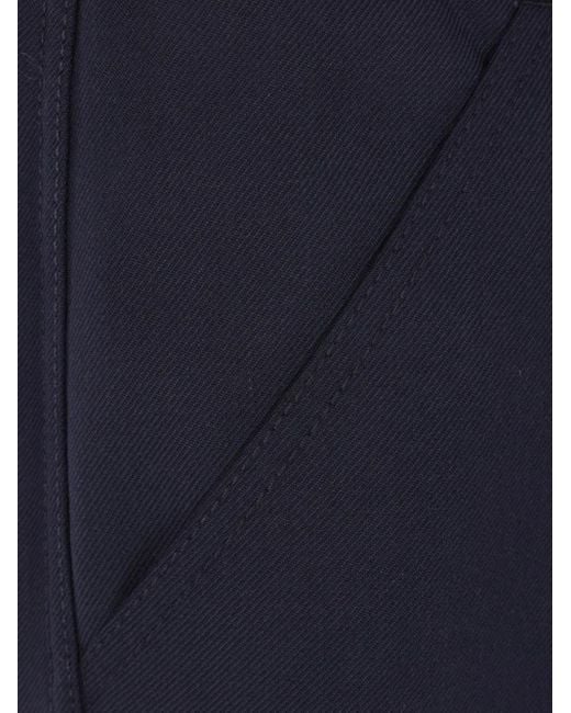 Comme des Garçons Broek Met Rits En Knopen in het Blue voor heren