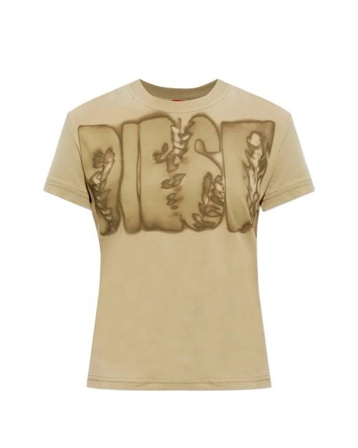 DIESEL Natural T-Ila-Aa3 Logo-Print Short-Sleeve T-Shirt