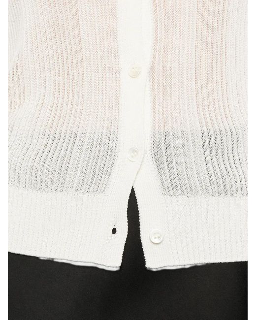 Bompard Geribbeld Vest in het White
