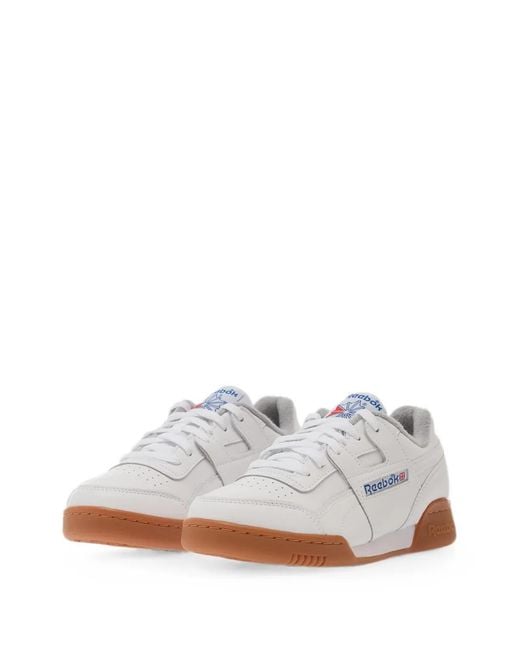 Reebok White Workout Plus Sneakers