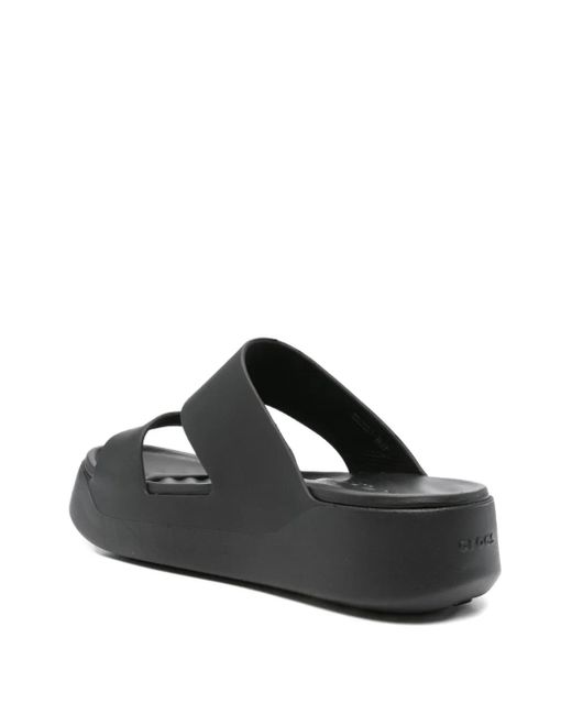 Crocs™ Women's Black Platform Double-Strap Slides