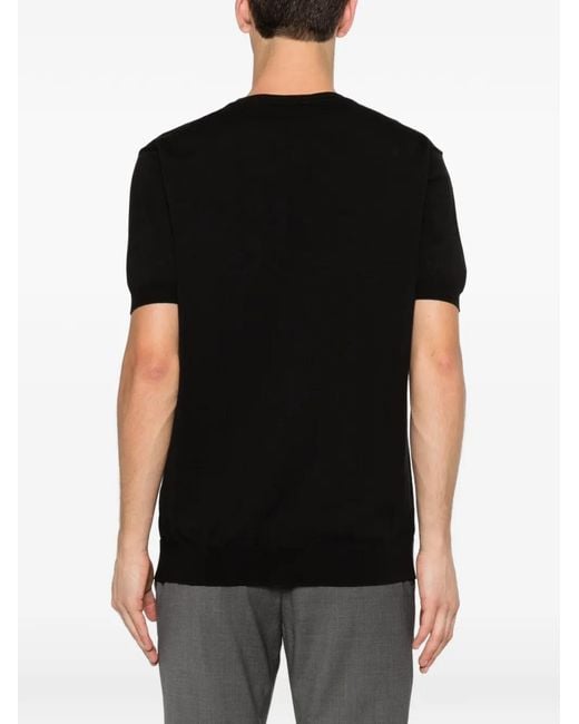 Baracuta Black Knit Tee for men