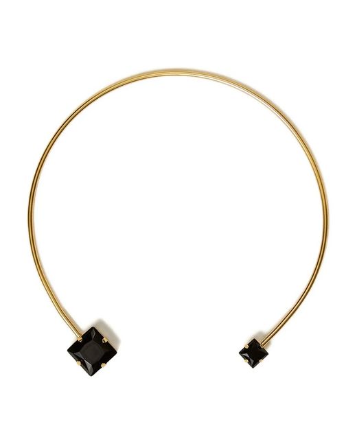 Twinset Metallic Square-Rhinestone Necklace