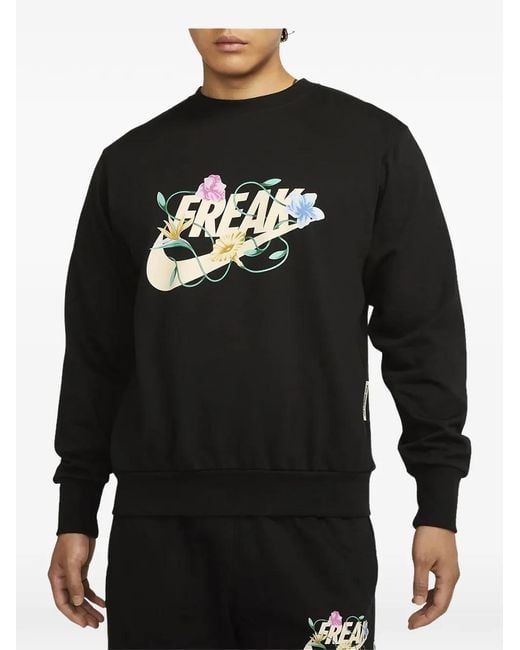 Nike Black X Giannis Standard Issue Floral-Print Sweater for men