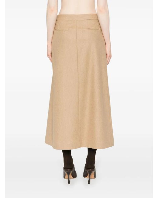 Fabiana Filippi Natural A-Line Midi Skirt