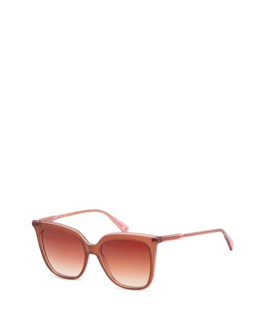 Longchamp Pink Geometric-Frame Sunglasses