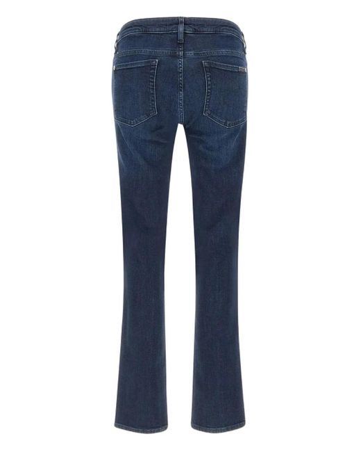 7 For All Mankind Blue Five-Pocket Jeans
