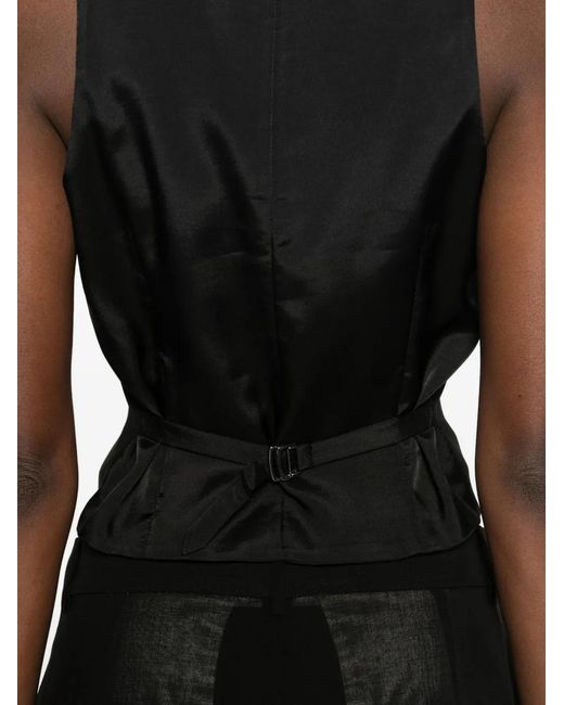 Blumarine Black Button Gilet