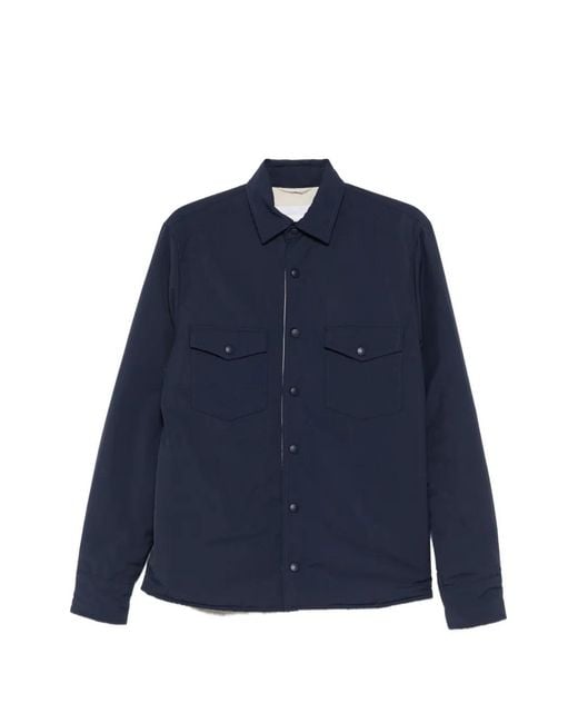 Eleventy Blue Shirt Jacket for men