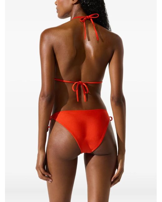 Karl Lagerfeld Orange Logo-Plaque Bikini Briefs