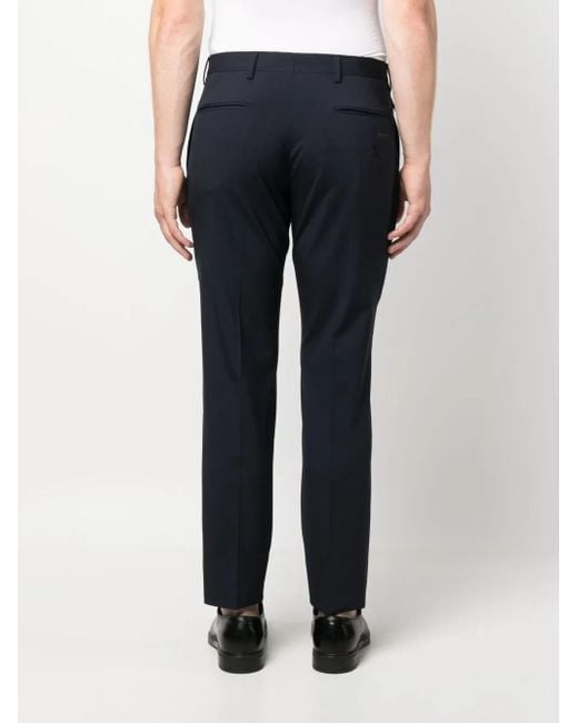 Prada Blue Stretch Wool Trousers for men