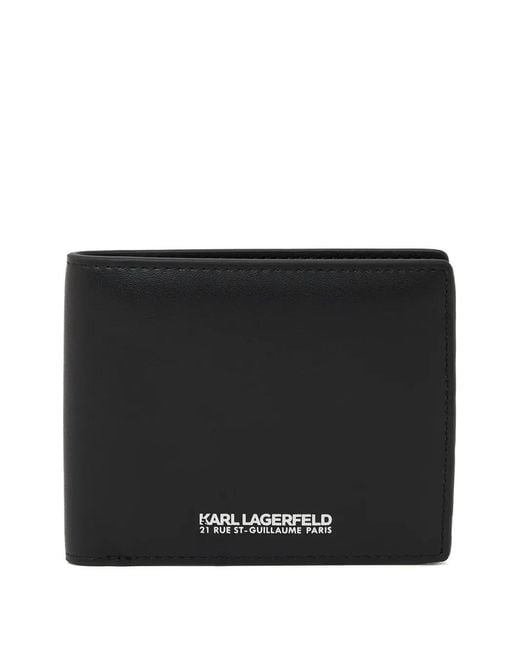 Karl Lagerfeld Black Portefeuille K/Traveller À Logo Imprimé for men