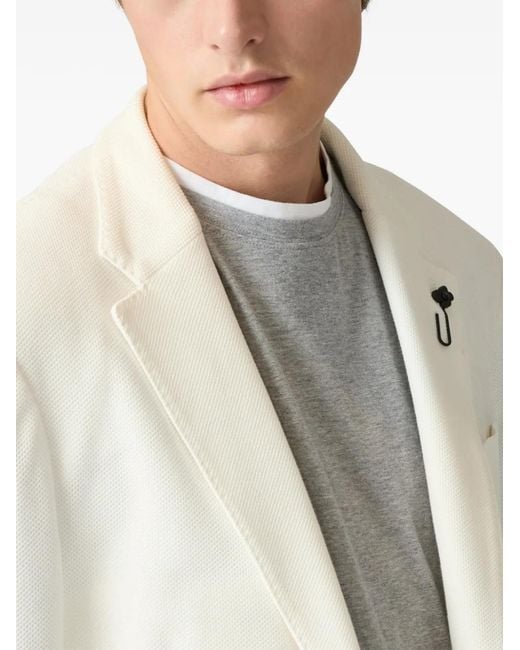 Lardini White Single-Breasted Blazer for men