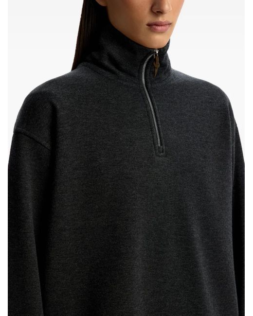 12 STOREEZ Black Zip-Up Sweatshirt