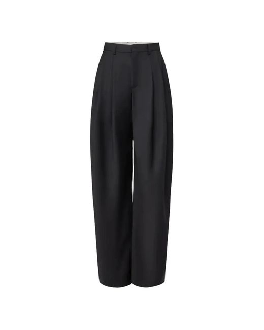 Drykorn Black Elicit Pleated Wide-Leg Trousers