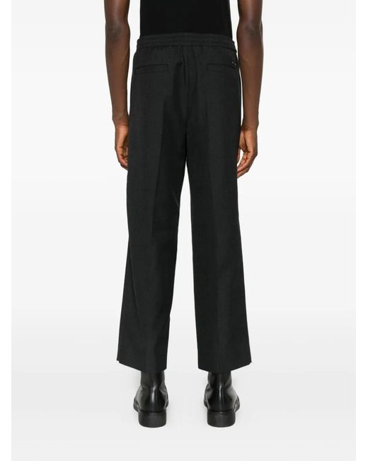 Gucci Black Pressed-Crease Trousers for men