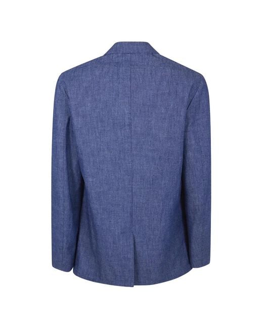 Boglioli Blue Patch-Pocket Blazer for men