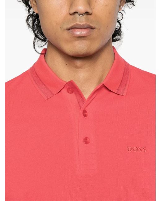 Boss Pink Paddy Polo Shirt for men