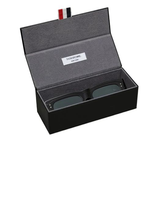 Thom Browne Black Sonnenbrille Mit Eckigem Gestell