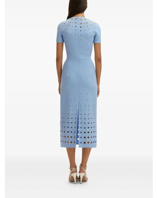 Oscar de la Renta アイレット ワンピース Blue