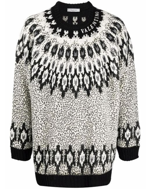 Valentino Garavani Gray Sweaters Black for men