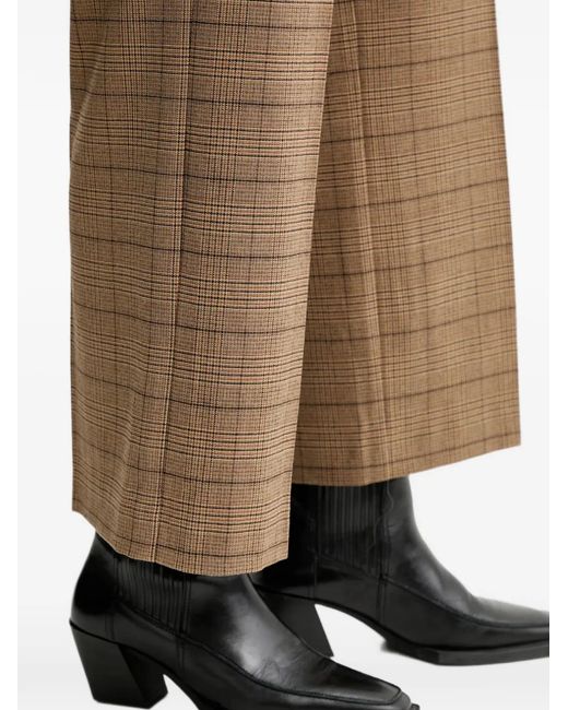 Marc O' Polo Natural Checked-Pattern Trousers