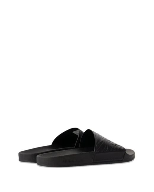 Paul Smith Black Zebra-Embossed Slides for men
