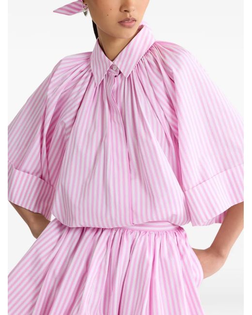 Patou Pink Cropped Striped Shirt