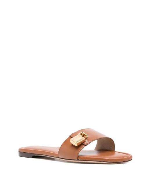 Tom Ford Brown Padlock Slide