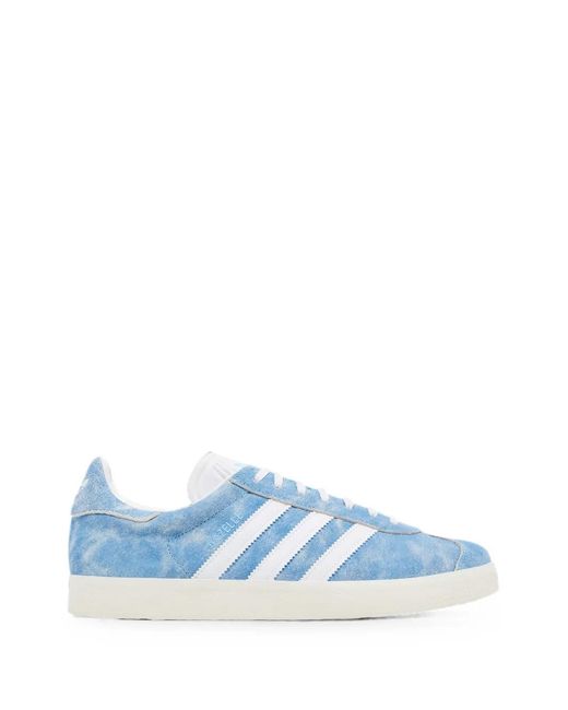Adidas Blue Gazelle Panelled Sneakers for men